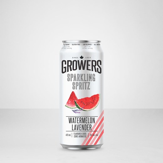 an image of Growers Sparkling Spritz Watermelon Lavender