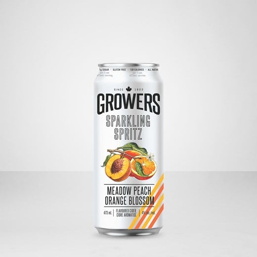 an image of Growers Sparkling Spritz Peach Orange Blossom